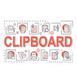 clipboard banner concept vector image