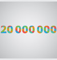 colorful papercut layered number vector image vector image