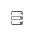 data center server thin line icon linear vector image