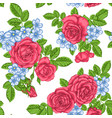 beautiful vintage seamless pattern with bouquets vector image