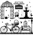 garden park recreational a set of stuffs vector image