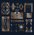 vintage gold gatsby patterned ornament art print vector image