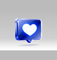 hand and heart like neon icon sign follower 3d vector image vector image