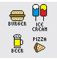 pixel food vector image