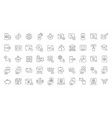 set line icons online banking vector image