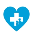 veterinary icon with cross and pet vector image vector image