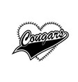 baseball heart shape icon image vector image vector image