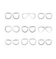 set of glasses vector image