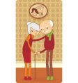 elderly couple vector image vector image