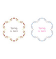 floral setcolorful purple collection vector image vector image