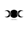 triple moon religious wiccan sign wicca logo vector image