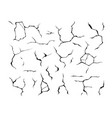 wall cracks earthquake ground split destruction vector image