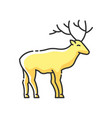 deer rgb color icon vector image