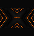 futuristic black and orange abstract gaming banner vector image vector image