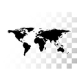 black world map vector image