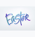 golden metallic shiny typography happy easter 3d vector image