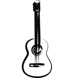 Acoustic classic guitar Royalty Free Vector Image