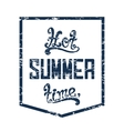 hot summer time calligraphic handwritten vector image vector image