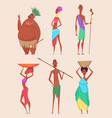 african people authentic traditional characters vector image