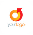 round arrow up logo vector image vector image