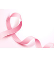 breast cancer awareness poster pink ribbon vector image