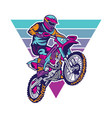 motocross enduro climb vector image vector image