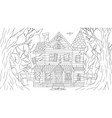 old haunted house at full vector image