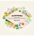 floral frame design vector image vector image