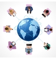 global concept vector image vector image