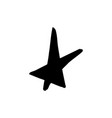 hand drawn one star simple doodle style icon vector image