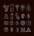 set of minimal geometric shapes vector image
