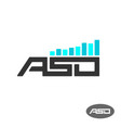 aso letters logo app store optimisation vector image vector image