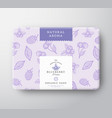 blueberry bath soap cardboard box abstract vector image