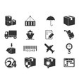 shipping and delivery icons vector image