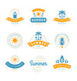 summer holidays labels and badges retro typography vector image