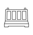 fence concrete line icon vector image vector image