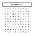 weather icon set with outline style design vector image vector image