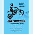 motocross poster or flyer event modern typography vector image