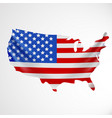 usa flag in form of map united states america vector image