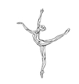 ballet girl art gymnastics dancing woman vector image vector image