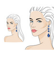 Beautiful woman wearing stylish jewelry Royalty Free Vector