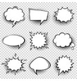collection empty comic speech bubbles vector image