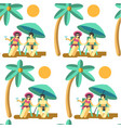 couple relaxing seaside on summer vacation vector image
