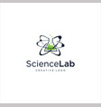 lab science atom logo icon design vector image