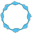 round frame consists of clouds vector image