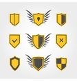 shield icons vector image vector image