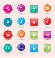 colorful website buttons design vector image vector image