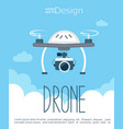 concept of the flying drone with camera vector image