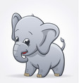 cute infant elephant character baby vector image vector image