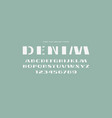 stencil-plate sans serif font vector image vector image